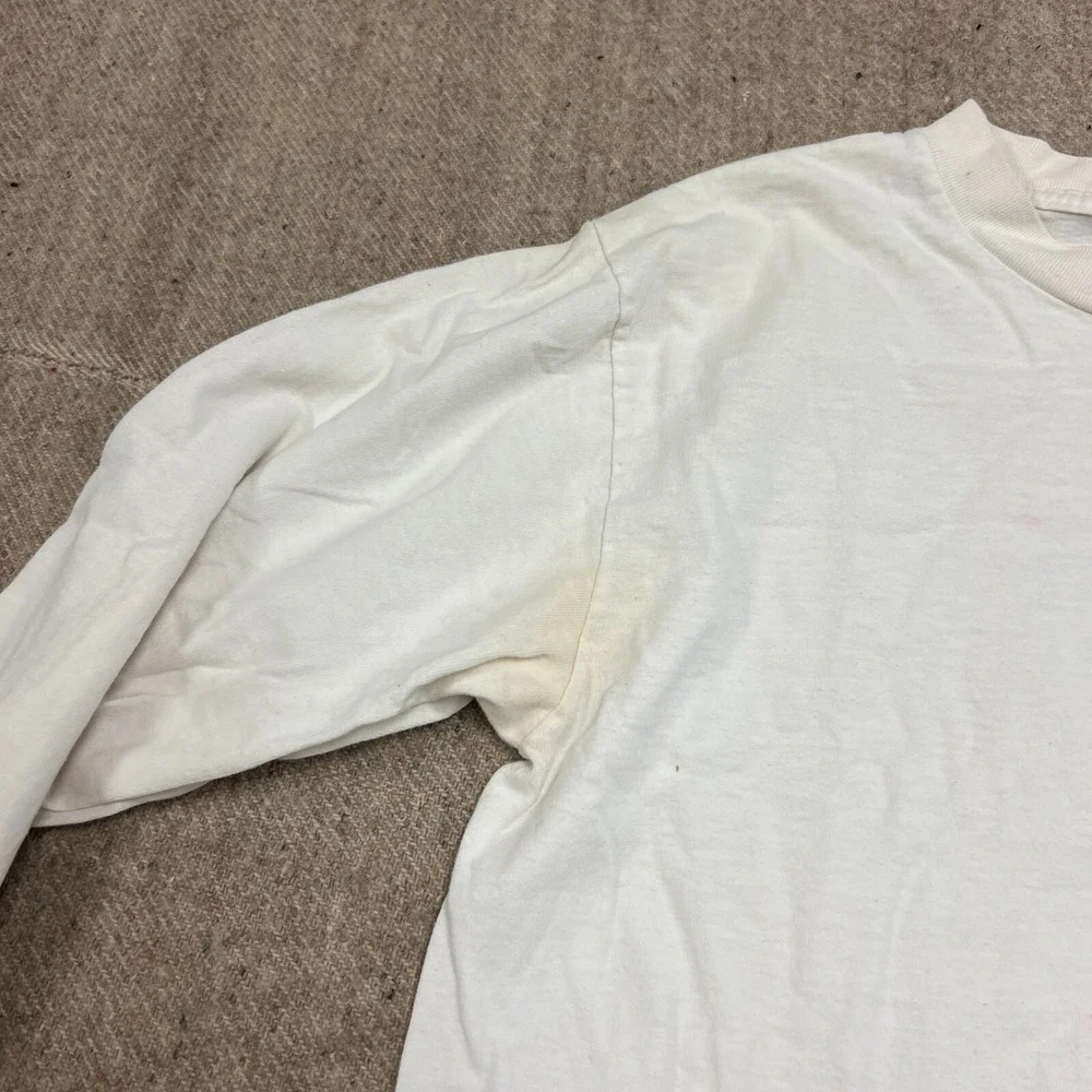Vintage Bare Naked Ladies Shirt Mens Medium White 1990s Long Sleeve - Picture 6 of 10